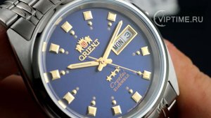 Мужские часы Orient FAB00009D9 коллекция 3 звезды, с синим циферблатом