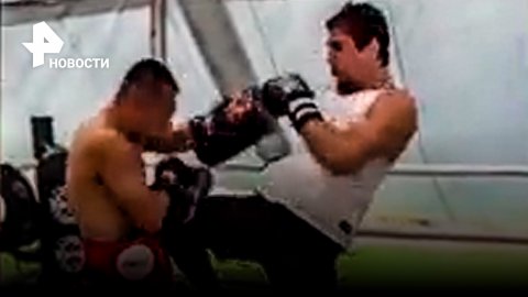 Тренировка Ислама Муртазаева перед боем с бразильским спортсменом Сезаром Алмейдой