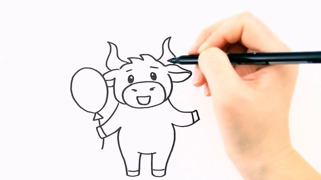 Как нарисовать быка / Мультик раскраска для детей бык - символ 2021 года / Раскрась Ка смотреть онлайн
