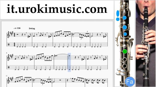 Corso di Clarinetto The Pink Panther - Theme Song Tablature Tab Parte#2 um-i276 смотреть онлайн