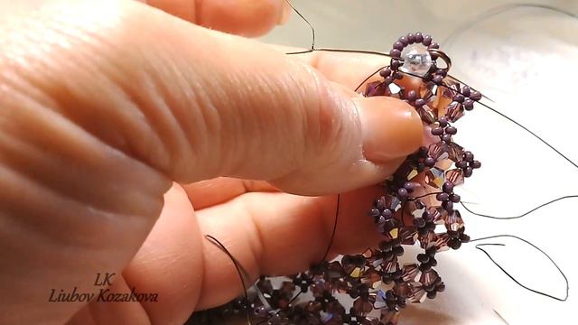 Браслет из бисера (179)/Браслет из кристаллов "Изысканный"/Мастер Класс