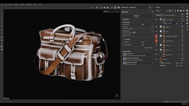 3. How to Texturing Leather Briefcase  In Substance Painter