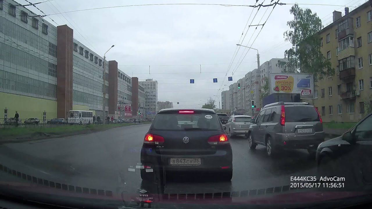 Вологда - Череповец. Вся трасса. ч. 1_5 (timelapse 3.0x) смотреть онлайн