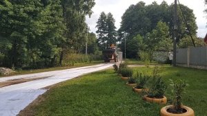 Ремонт дороги в СНТ: делаем въездную зону, используем геотекстиль
