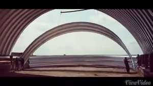 ЮгАнгарСтрой. Монтаж бескаркасного ангара