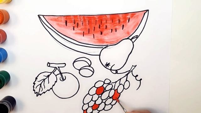 Bolalar uchun mevalarni chizish/Drawing fruits for children/Рисование фрукты для детей #BobiArt смотреть онлайн