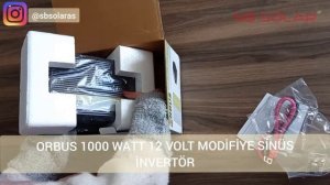 ORBUS 1000 WATT 12 VOLT MODİFİYE SİNÜS İNVERTÖR GENEL BAKIŞ