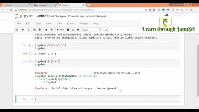 List, set and Tuples - When to use смотреть онлайн