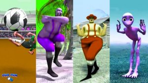 COLOR DANCE CHALLENGE Dame Tu Cosita green alien vs Bad Santa vs Cosita FIFA! | PUMPUM