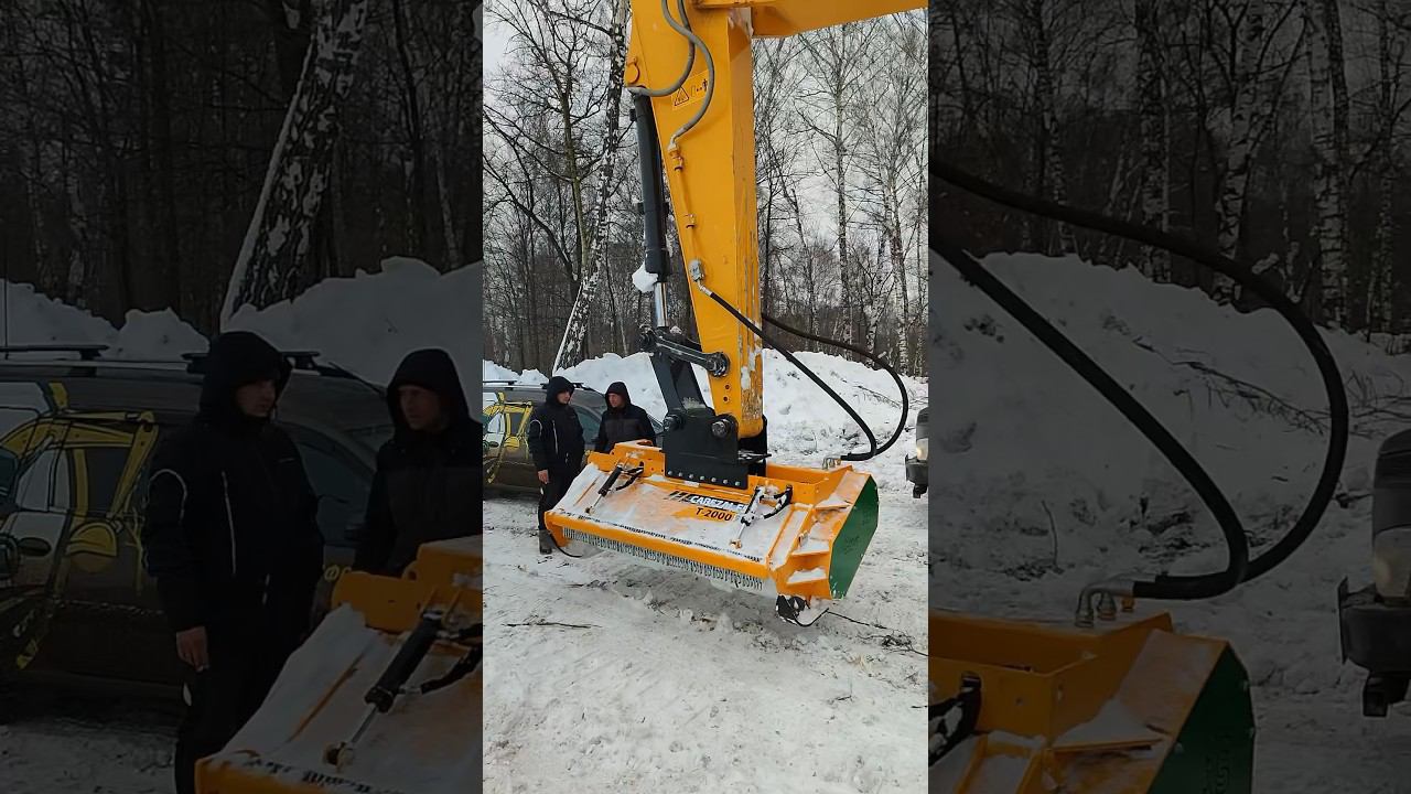 Гидравлический мульчер на китайца #мульчер #экскаватор #расчисткаучастка