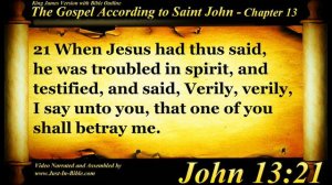 The Gospel of John Chapter 13 - Bible Book #43 - The Holy Bible KJV Read Along Audio/Video/Text