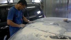 Выравнивание поверхности кузова после шпатлевки