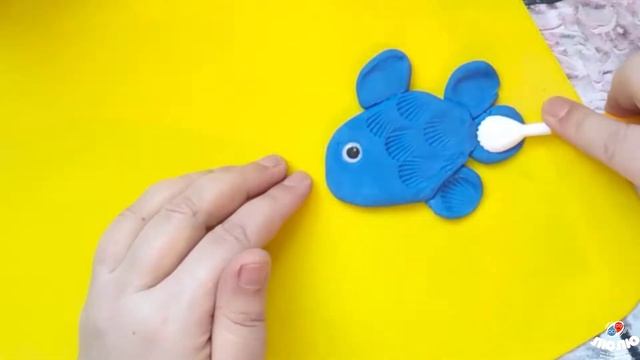 Как слепить рыбку из цветного теста LORI смотреть онлайн