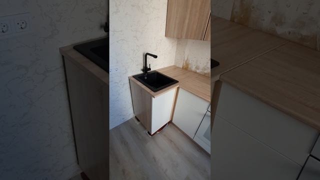Замена столешницы в Благовещенске, установка посудомоечной машины. фронт работы.