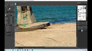 GIMP tutorial using image enhance, crop tool and clone tool basic image graphics editing