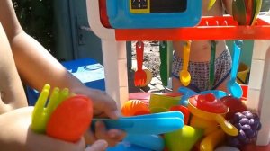 детская кухня,готовим на игрушечной кухне на даче и не только!