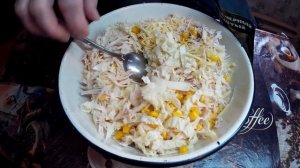 Рецепт Салата из Пекинской Капусты и Кукурузы.