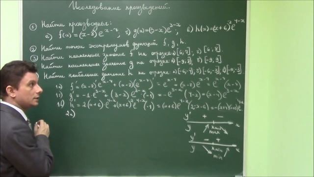 Задание 12. Часть 2. Исследование произведений и частных при помощи производных смотреть онлайн