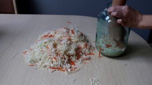 Квашеная капуста.Способ №1 сухой посол.Сравниваем капусту разных способов закваски.