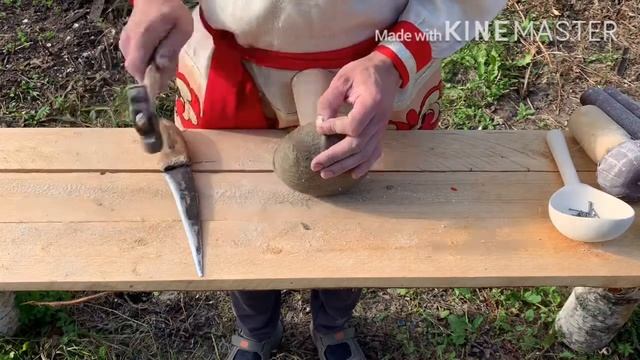 Как обкалатить насадку для шлифовки деревянной ложки. смотреть онлайн