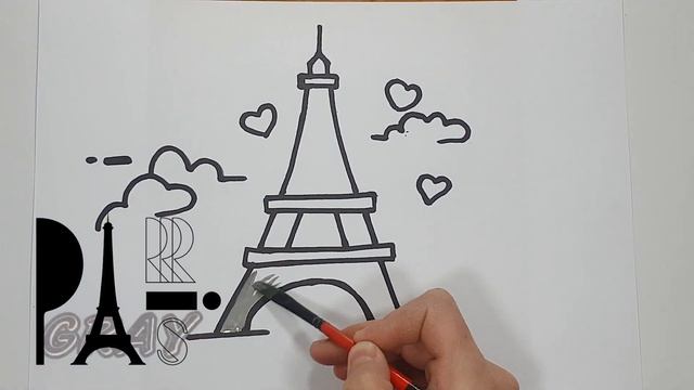 How to draw Eiffel tower? / Как нарисовать Эйфелеву башню? / ¿Cómo dibujar la torre Eiffel? смотреть онлайн