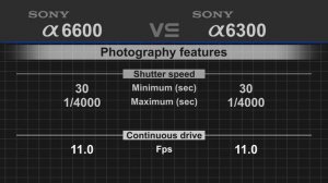 Sony alpha a6600 vs Sony alpha a6300