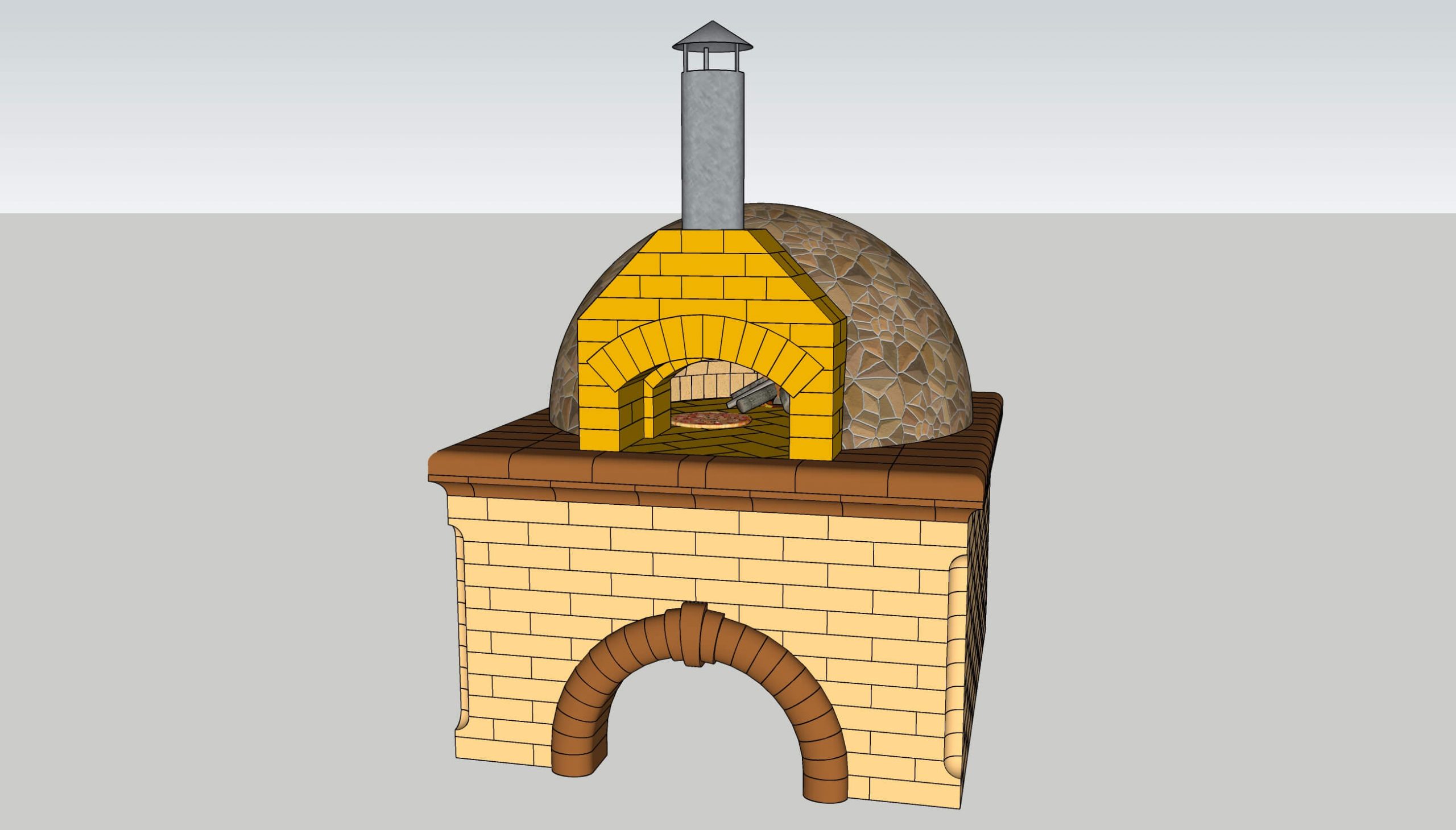 печь на дровах для пиццы своими руками из кирпича чертежи фото 72