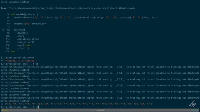 exercism.io 43 atbash