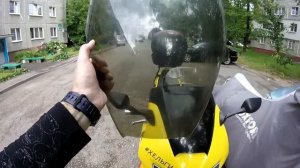 Замена ветрового стекла на Honda VFR800