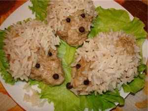 Как приготовить ежики с рисом.