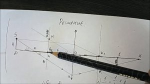 Физика ЕГЭ. Решение задач по физике. Главная  оптическая ось тонкой собирающей линзы с фокусным ...