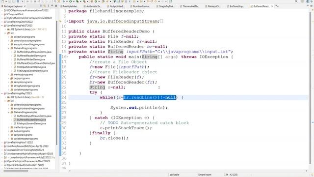 CoreJava FileHandling Programs June 12 2023