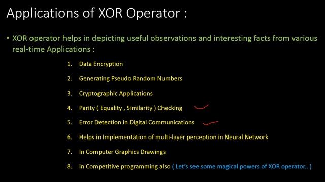 Xor Bitwise Operator for Competitive Programming with Examples - Part-1
