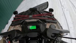 Отвал на квадроцикле зимой