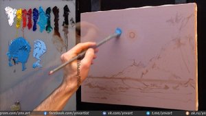 Trailer / Acrylic Painting Tutorial - Full Moon Ocean / ART Palette / Морской пейзаж. Живопись акри