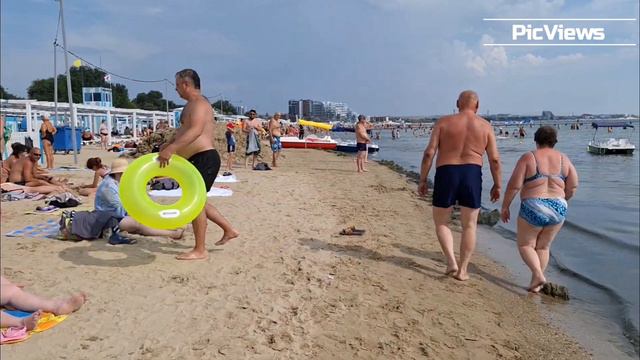 Погода в Анапе сегодня 10 июля 2024. Анапа. Центральный пляж. Чёрное море. Отдых в Анапе 2024 сезон