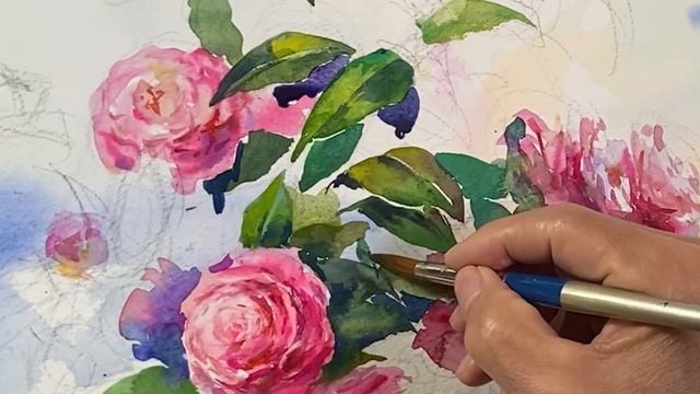 [Eng sub] I'll Draw Camellia flowers with Watercolor / Shibasaki смотреть онлайн