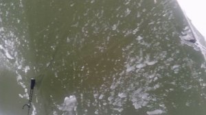 Ночевка  в палатке с сильную снежную метель, вид снаружи) все в горы