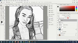 ?? How to turn "Dua Lipa" photo into Sketch (Adobe Photoshop)