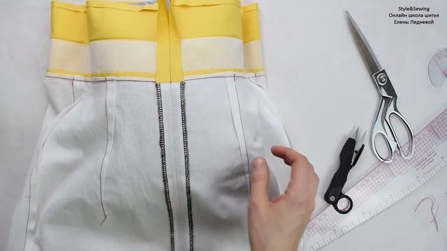 Как вшить потайную молнию в юбке с поясом. Часть 1.