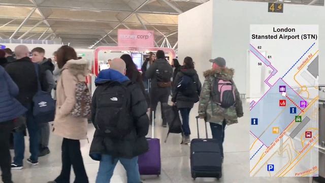 How to get to BUSES and TRAINS at London Stansted Airport! (National Express) смотреть онлайн