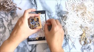 Скрапбукинг МК: Волшебная новогодняя открытка в черно-бело-золотой гамме