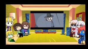 Андертейл реагируют на Генри стикмен коллекция. Undertale react to Henry stickmin. Gacha life.