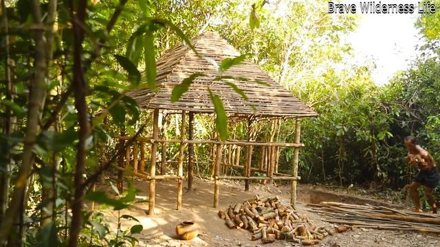 Building The Most Beautiful Villa House Using Wooden By Ancient Skills part 1 смотреть онлайн