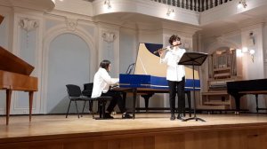 Ж.-М.Леклер. Соната для флейты и клавесина ми минор, соч. 2 №1 - исп. М.Корякина, О.Давнис