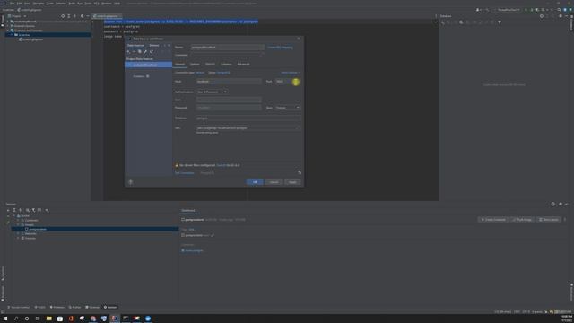 Docker Postgres Intellij