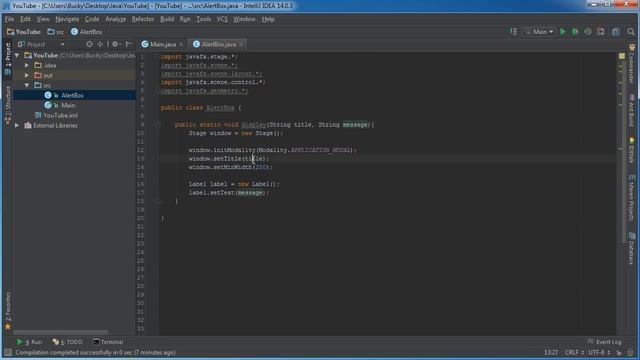 JavaFX Java GUI Tutorial - 5 - Creating Alert Boxes смотреть онлайн