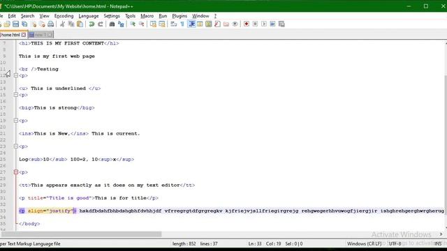 HTML Attributes and Values