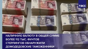 Наличную валюту в общей сумме более 112 тыс. фунтов стерлингов обнаружили домодедовские таможенники