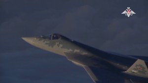 Уникальные кадры боевой работы перспективных авиационных комплексов Су-57 в Сирии